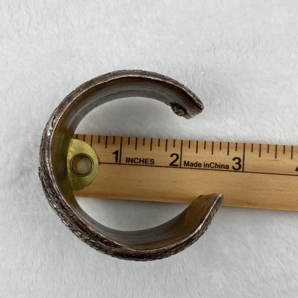 VTG Helles Paris Women’s Serpent Cuff Bracelet Silver Plate Heavy - Picture 9 of 12